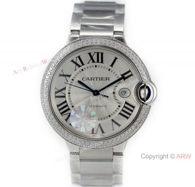 (CR) Swiss Grade Cartier Ballon Bleu de 42mm Watch Stainless Steel